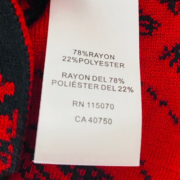 NINA LEONARD Red Dress Round Neck 1/2 sleeve Large - Picture 11 of 12